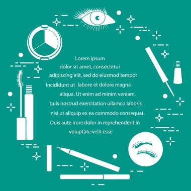 Göz makyajı. Dekoratif kozmetik. Glamour moda moda stil.