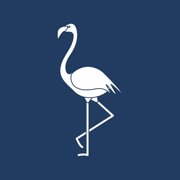 Vektorillustration Mit Flamingo Vogel Design Für Poster Oder Druck — Stockvektor