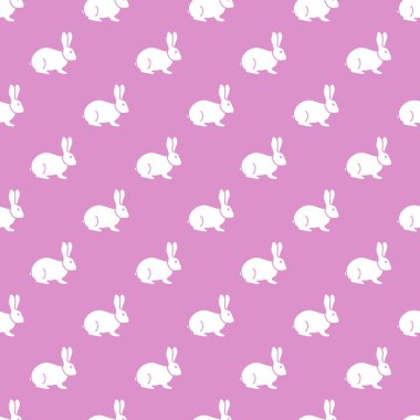 Sorunsuz tavşan deseni. Paskalya tatili. Komik tavşan