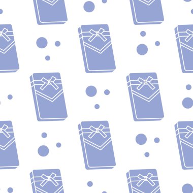 Hediye kutuları ile Seamless modeli sargılı şerit ve yay ile.