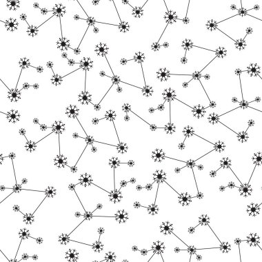 Kış kar taneleri ile seamless modeli. Başlık sayfası, poster veya baskı için tasarım