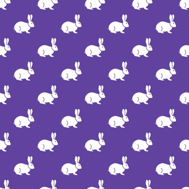 Sorunsuz tavşan deseni. Paskalya tatili. Komik tavşan