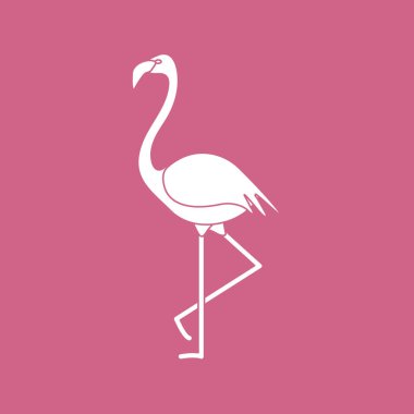 Flamingo kuşu ile vektör çizim. Tasarım poster ya da baskı için.