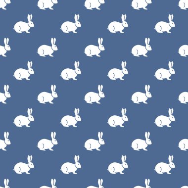 Sorunsuz tavşan deseni. Paskalya tatili. Komik tavşan