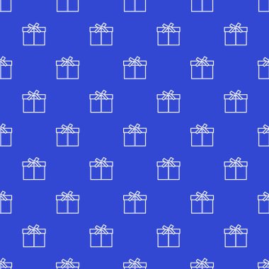 Hediye kutuları ile Seamless modeli sargılı şerit ve yay ile.