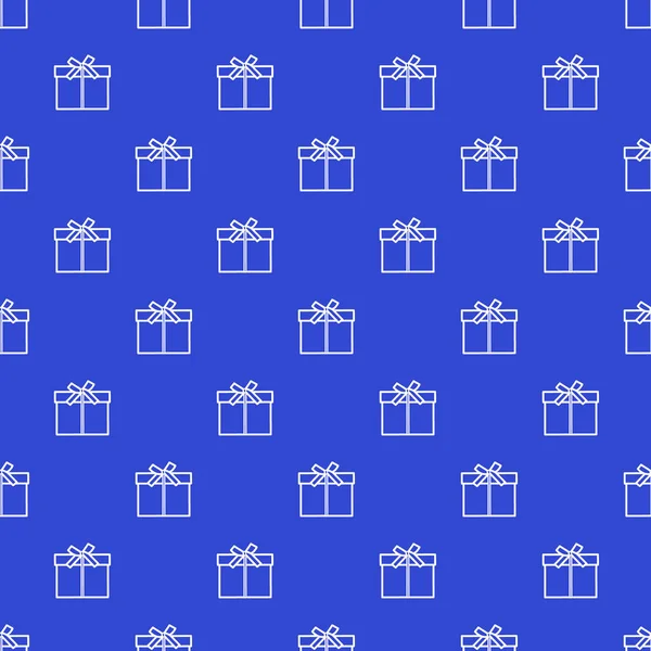 Безшовний Візерунок Подарунковими Коробками Перев Язаний Стрічками Бантом — стоковий вектор
