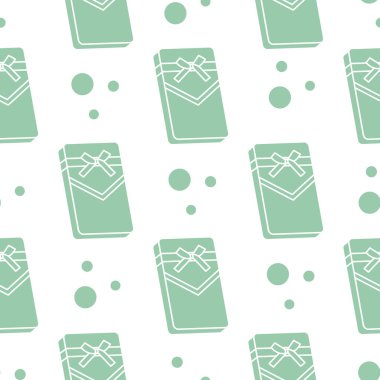 Hediye kutuları ile Seamless modeli sargılı şerit ve yay ile.