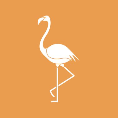 Flamingo kuşu ile vektör çizim. Tasarım poster ya da baskı için.