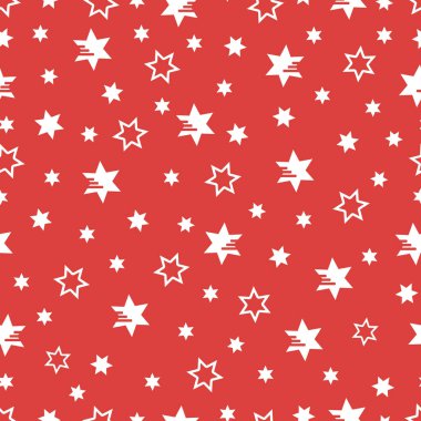 Yıldız ile Seamless modeli. Noel ve yeni yıl 2019 arka plan. Ambalaj Kağıt, kumaş ve diğer yazdırma için tasarım.