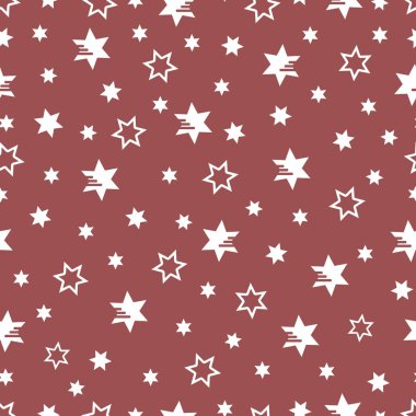 Yıldız ile Seamless modeli. Noel ve yeni yıl 2019 arka plan. Ambalaj Kağıt, kumaş ve diğer yazdırma için tasarım.