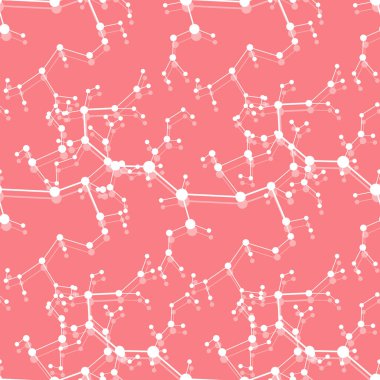 Moleküller ve iletişim yapıları ile Seamless modeli. Bilimsel kavram. Tıp, kimya, Fen arka plan.