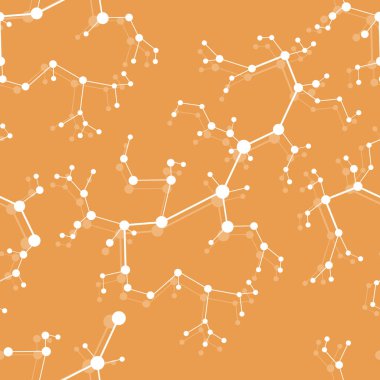 Moleküller ve iletişim yapıları ile Seamless modeli. Bilimsel kavram. Tıp, kimya, Fen arka plan.