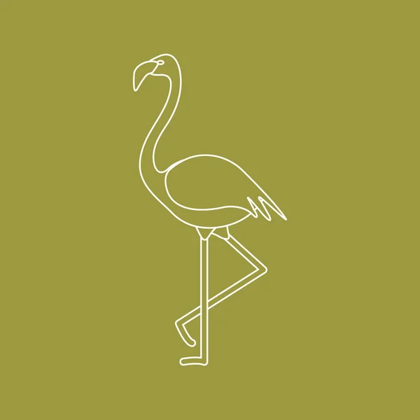 Illustration Vectorielle Avec Oiseau Flamant Conception Pour Affiche Impression — Image vectorielle