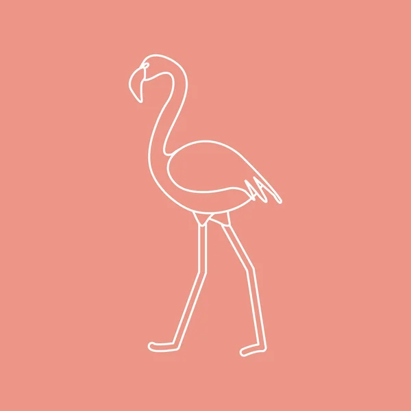 Ilustração Vetorial Com Pássaro Flamingo Design Para Cartaz Impressão —  Vetores de Stock