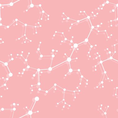Moleküller ve iletişim yapıları ile Seamless modeli. Bilimsel kavram. Tıp, kimya, Fen arka plan.