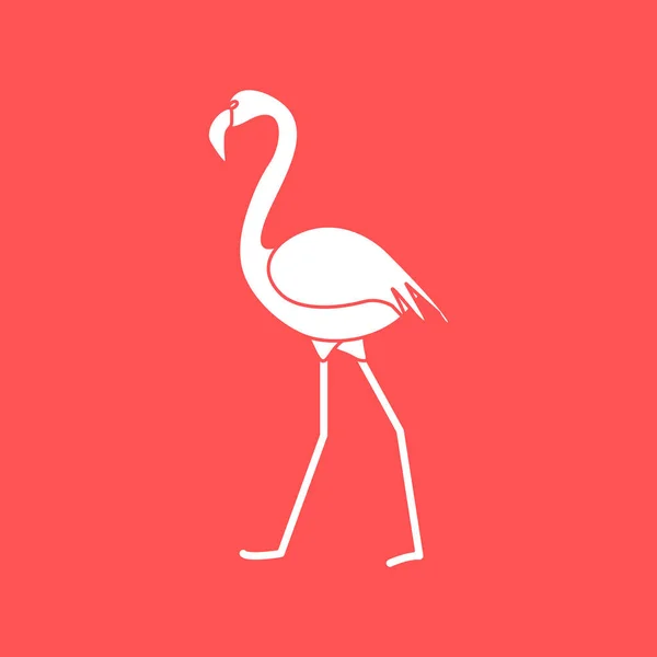 Ilustração Vetorial Com Pássaro Flamingo Design Para Cartaz Impressão — Vetor de Stock