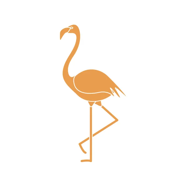 Ilustracja Wektorowa Flamingo Ptak Projekt Plakatu Lub Drukowanie — Wektor stockowy