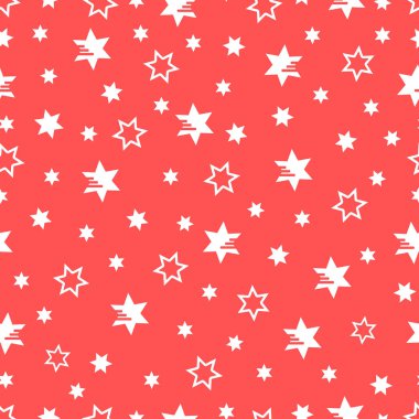 Yıldız ile Seamless modeli. Noel ve yeni yıl 2019 arka plan. Ambalaj Kağıt, kumaş ve diğer yazdırma için tasarım.