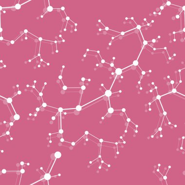 Moleküller ve iletişim yapıları ile Seamless modeli. Bilimsel kavram. Tıp, kimya, Fen arka plan.