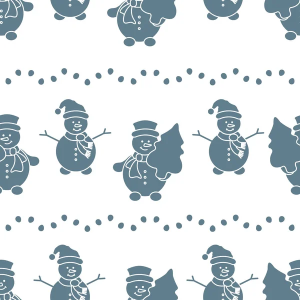 Новым 2019 Годом Рождеством Монет Векторная Иллюстрация Снеговиком Елкой Дизайн — стоковый вектор