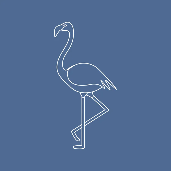 Ilustração Vetorial Com Pássaro Flamingo Design Para Cartaz Impressão — Vetor de Stock