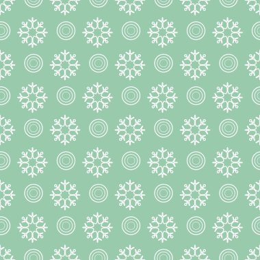 Kış kar taneleri ve daireler ile seamless modeli. Başlık sayfası, poster veya baskı için tasarım.