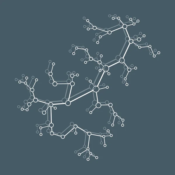 Struktur Des Moleküls Und Der Kommunikation Wissenschaftliches Konzept Medizin Chemie — Stockvektor