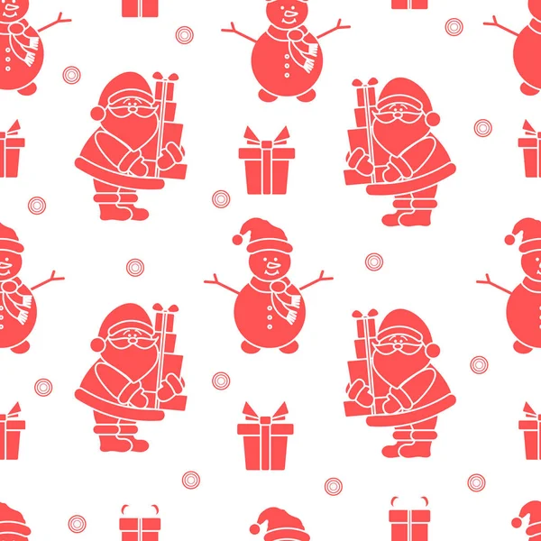 Frohes Neues Jahr 2019 Und Weihnachten Nahtlose Muster Vektorillustration Mit — Stockvektor