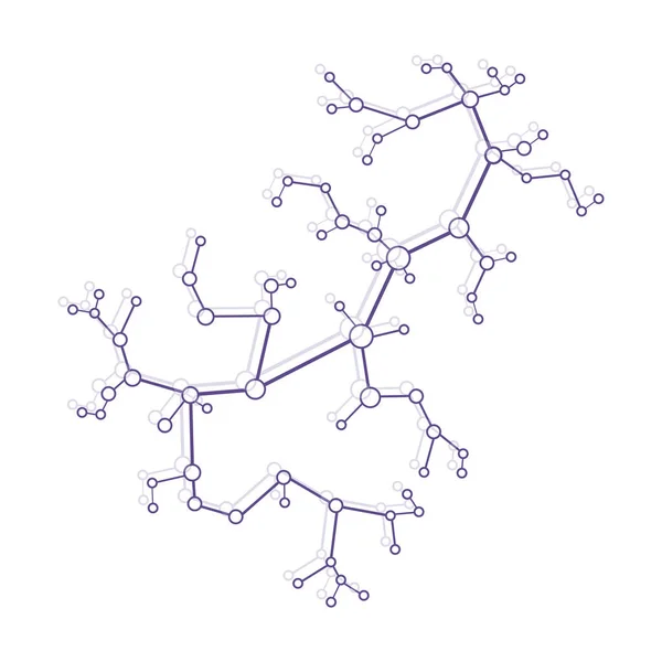 分子と通信の構造 科学的な概念 — ストックベクタ
