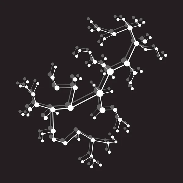 Structuur Van Molecule Communicatie Wetenschappelijke Concept Medische Chemie Wetenschap — Stockvector