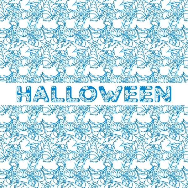 Cadılar Bayramı vektör seamless modeli ile web ve yarasa. Parti kartı, sarma, kumaş, yazdırma için tasarım.