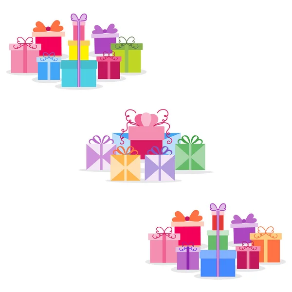Κουτιά Δώρων Παρουσιάζει Ευτυχισμένο Νέο Έτος 2019 Και Χριστούγεννα Διανυσματικά — Διανυσματικό Αρχείο