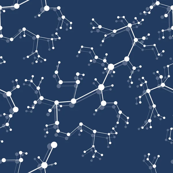 Moleküller ve iletişim yapıları ile Seamless modeli. Bilimsel kavram. Tıp, kimya, Fen arka plan.