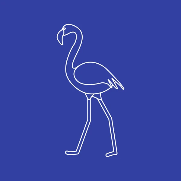 Ilustração Vetorial Com Pássaro Flamingo Design Para Cartaz Impressão — Vetor de Stock