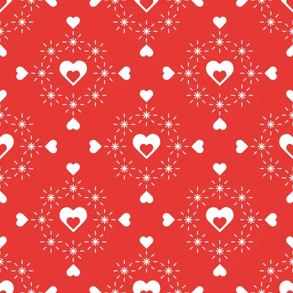 Mignon Motif Sans Couture Avec Des Cœurs Joyeuse Saint Valentin — Image vectorielle