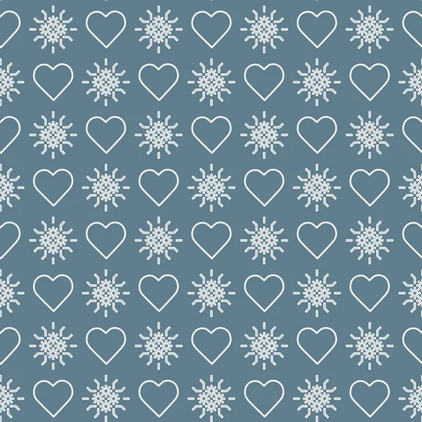 Cute Seamless Pattern Hearts Happy Valentine Day Romantic Background Design — Stock Vector