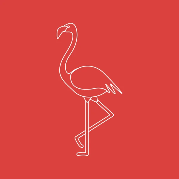 Exotischer Tropenvogel Flamingo. — Stockvektor