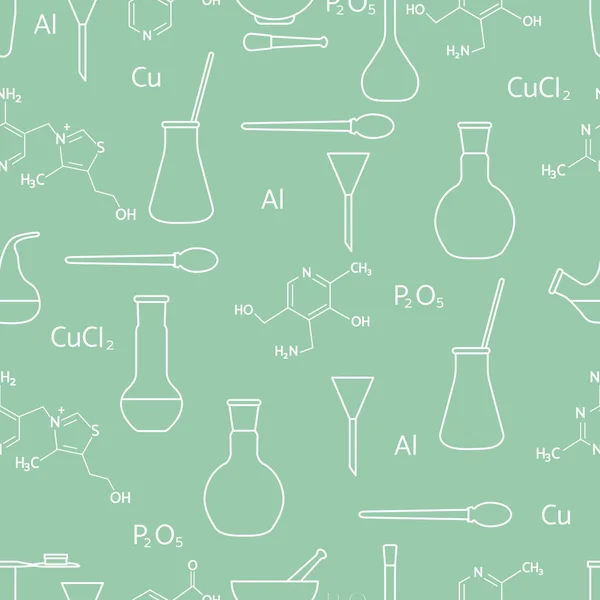 Wetenschappelijke patroon. Chemie, biologie, geneeskunde. — Stockvector