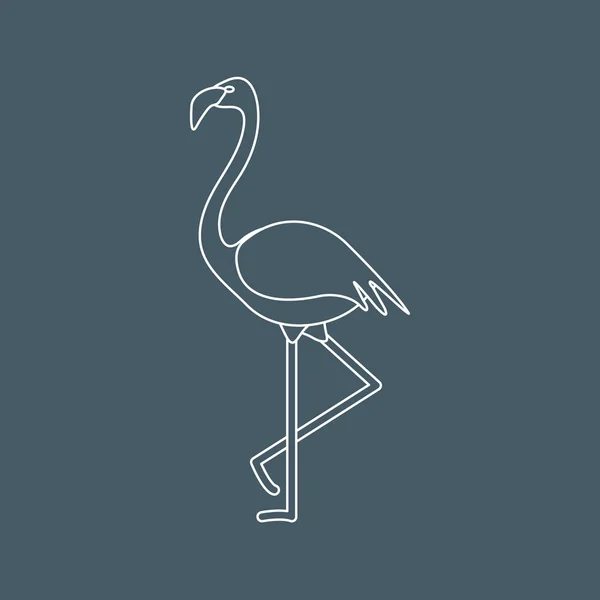 Ilustração Vetorial Com Pássaro Flamingo Design Para Cartaz Impressão — Vetor de Stock