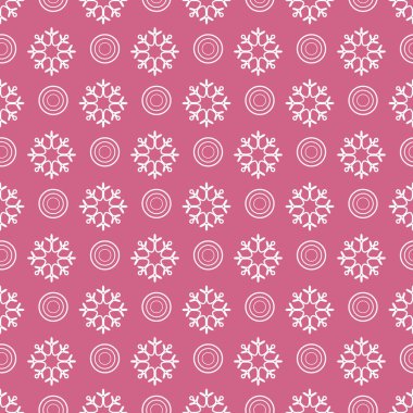 Kış kar taneleri ve daireler ile seamless modeli. Başlık sayfası, poster veya baskı için tasarım.