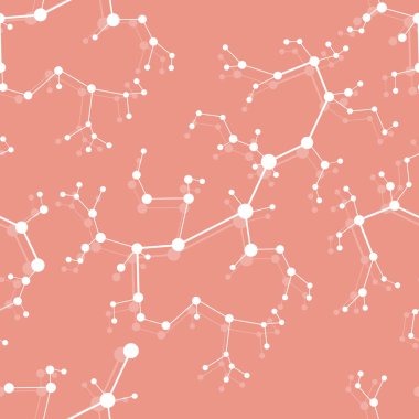 Moleküller ve iletişim yapıları ile Seamless modeli. Bilimsel kavram. Tıp, kimya, Fen arka plan.