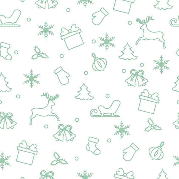 Новым 2019 Годом Рождеством Монет Зимняя Иллюстрация Варежками Сани Подарок — стоковый вектор