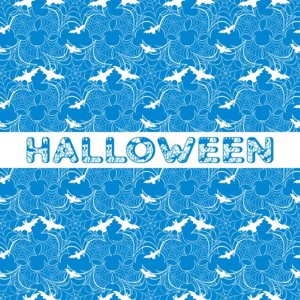 Patrón Sin Costura Vector Halloween Con Web Murciélago Diseño Para — Archivo Imágenes Vectoriales