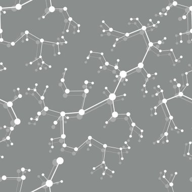 Moleküller ve iletişim yapıları ile Seamless modeli. Bilimsel kavram. Tıp, kimya, Fen arka plan.