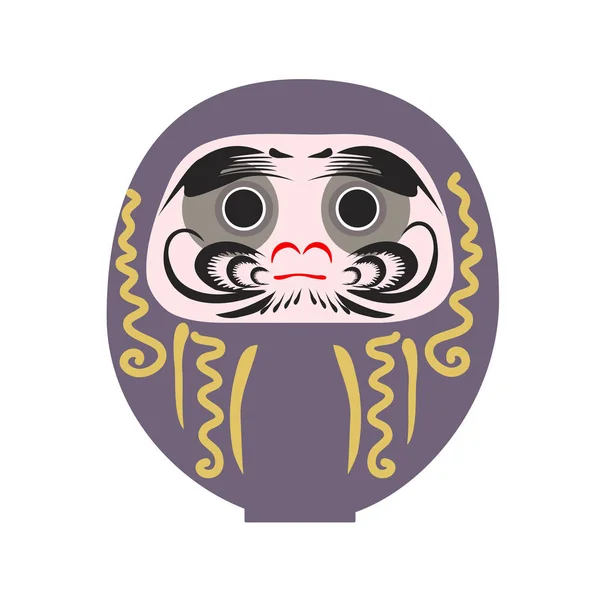 Daruma Ιαπωνική Παραδοσιακή Κούκλα Μπούμερανγκ Παιχνίδι Ετήσιο Τελετουργικό Της Πρωτοχρονιάς — Διανυσματικό Αρχείο