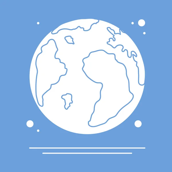 Illustration Vectorielle Planète Terre Icône Vectorielle Mondiale Jour Terre Conception — Image vectorielle