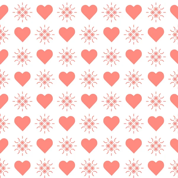Padrão Sem Costura Bonito Com Corações Feliz Dia Dos Namorados — Vetor de Stock