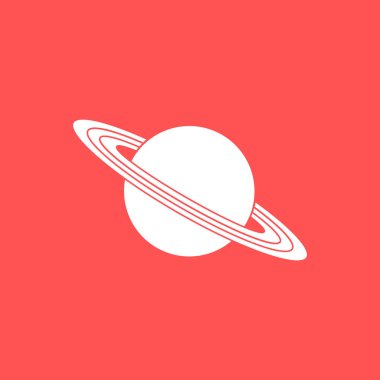 Halka sistemi ile gezegen Satürn vektör Illustration. Astronomi uygulamalar, Web siteleri, tasarım Yazdır.