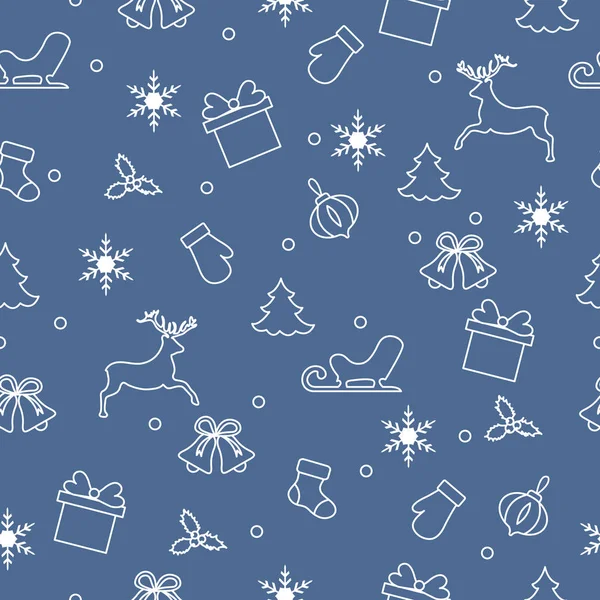Bonne Année 2019 Motif Sans Couture Noël Illustration Hiver Avec — Image vectorielle