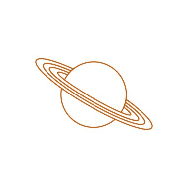 Halka sistemi ile gezegen Satürn vektör Illustration. Astronomi uygulamalar, Web siteleri, tasarım Yazdır.